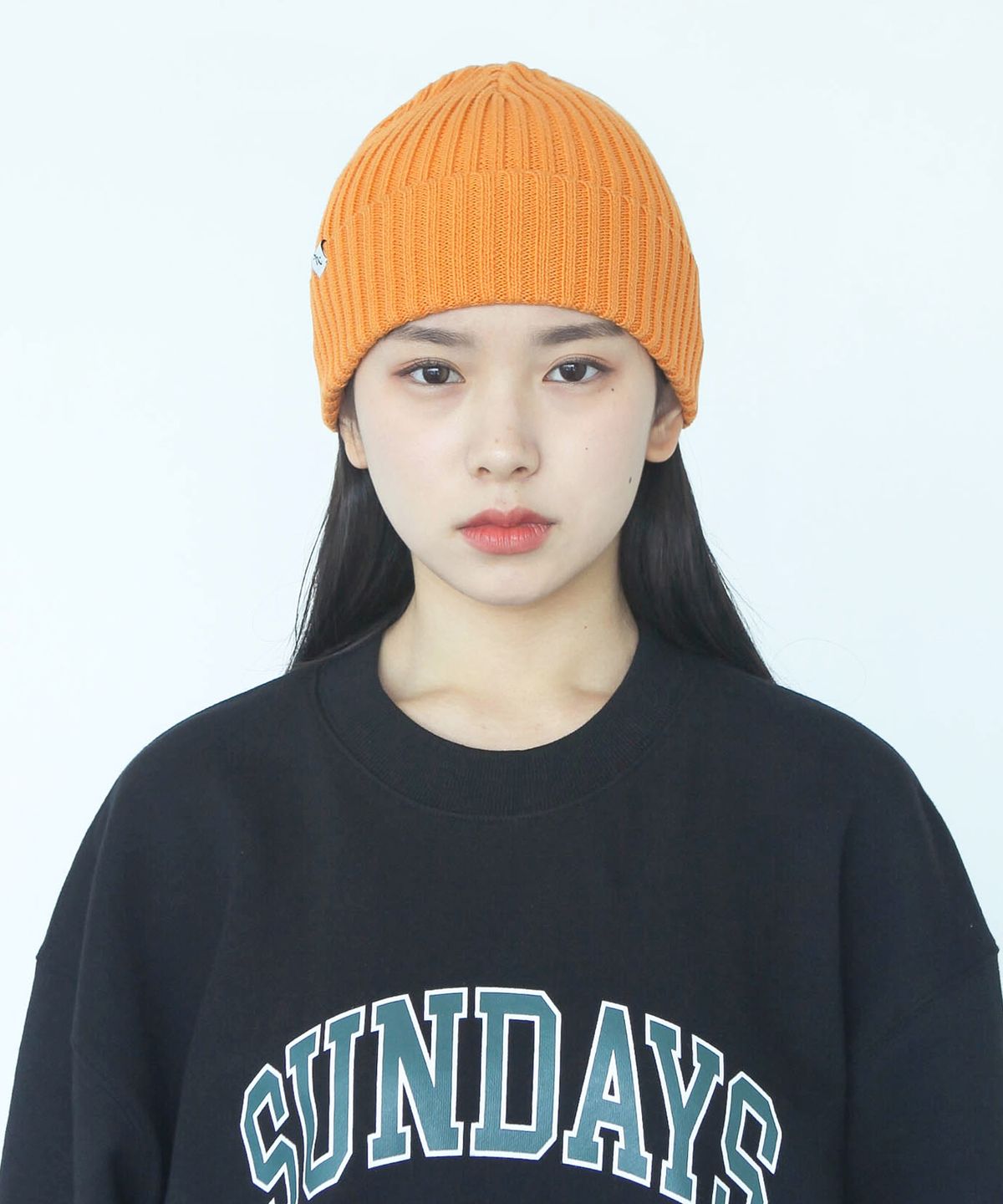 선데이하비클럽(SUNDAY HOBBY CLUB) 코튼 베이직 비니-오렌지