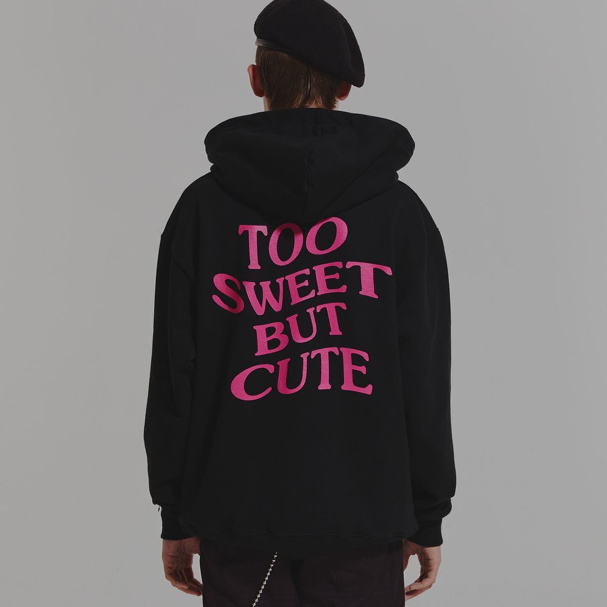 디스펑트(DYSFUNCT) TOO SWEET BUT CUTE HOODIE (BLACK/PINK)