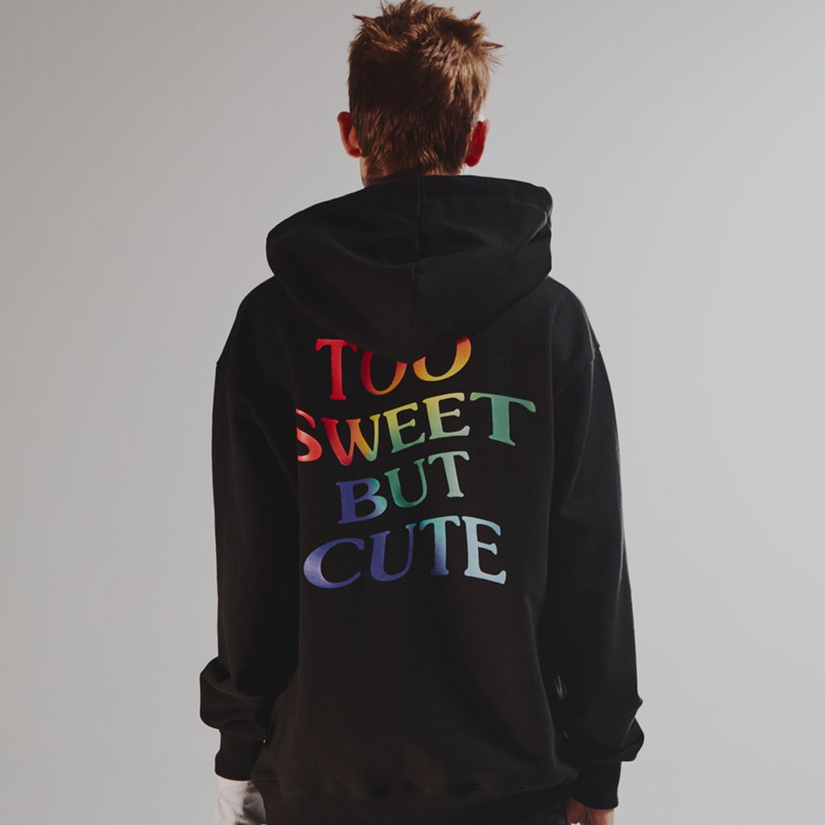 디스펑트(DYSFUNCT) TOO SWEET BUT CUTE HOODIE (BLACK/RAINBOW)
