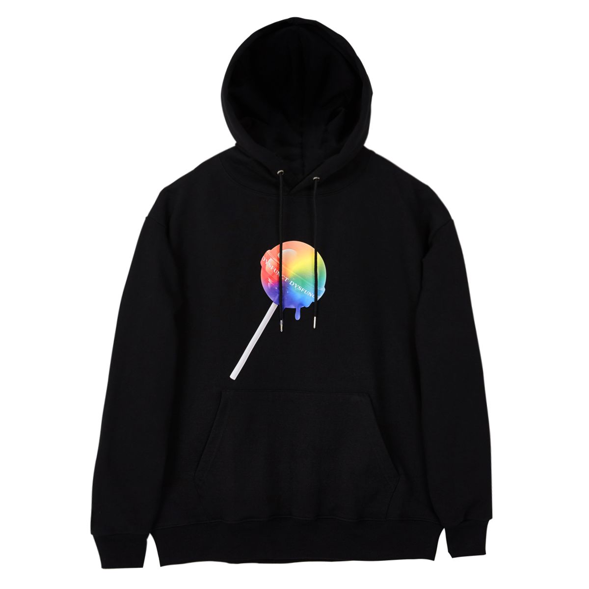 디스펑트(DYSFUNCT) TOO SWEET BUT CUTE HOODIE (BLACK/RAINBOW)