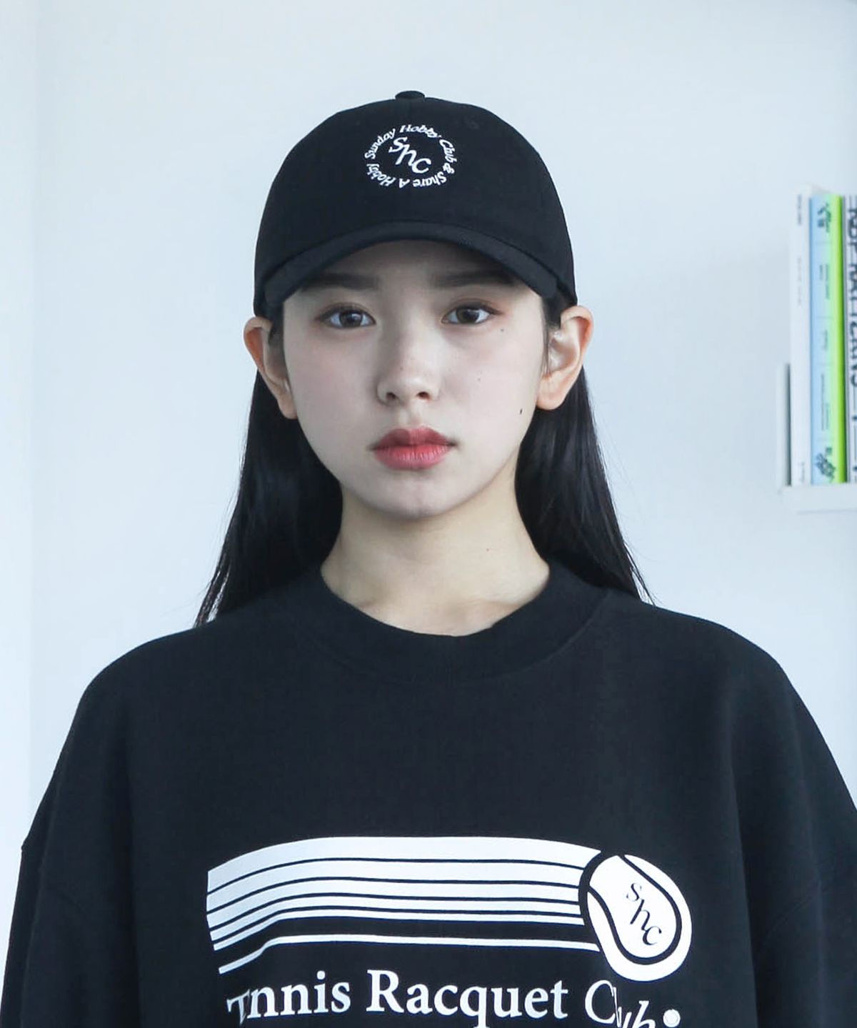 선데이하비클럽(SUNDAY HOBBY CLUB) SHC 써클 로고 커브캡-블랙