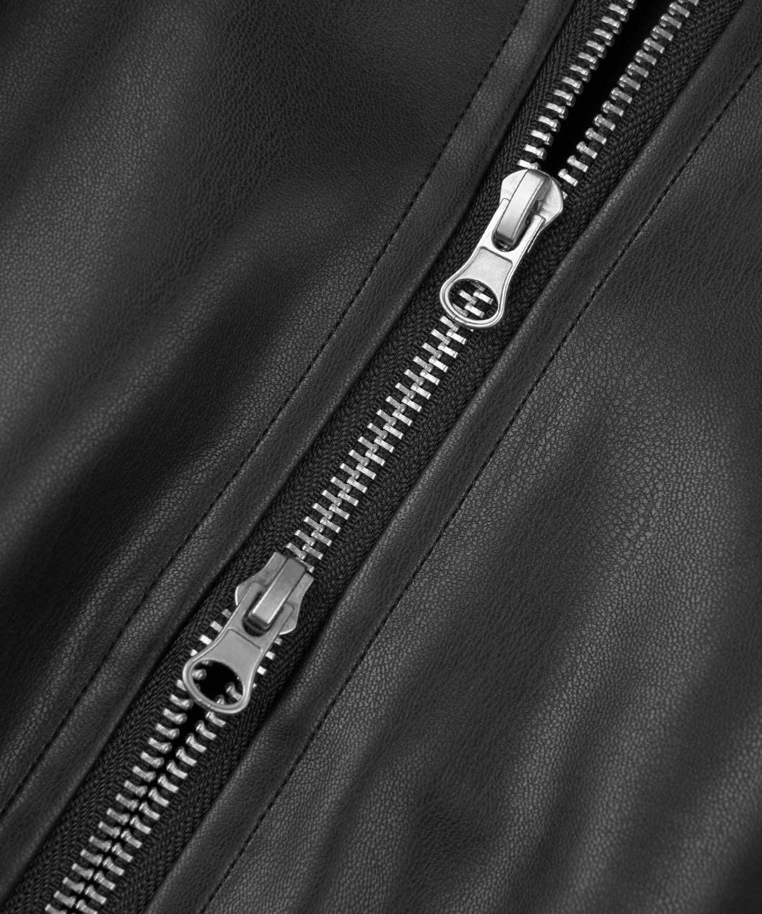 [PLACE STUDIO] ★韓国人気★Vegan Leather Overfit Blouson Place Studio] Vegan Leather Overfit Blouson Jacket (2 Color