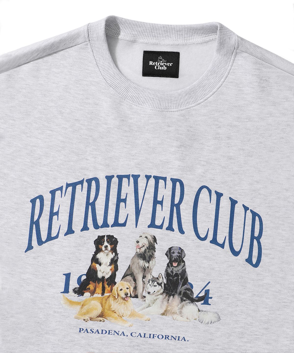 리트리버클럽(RETRIEVER CLUB) RETRIEVER FRIENDS CREWNECK [MELANGE GRAY]