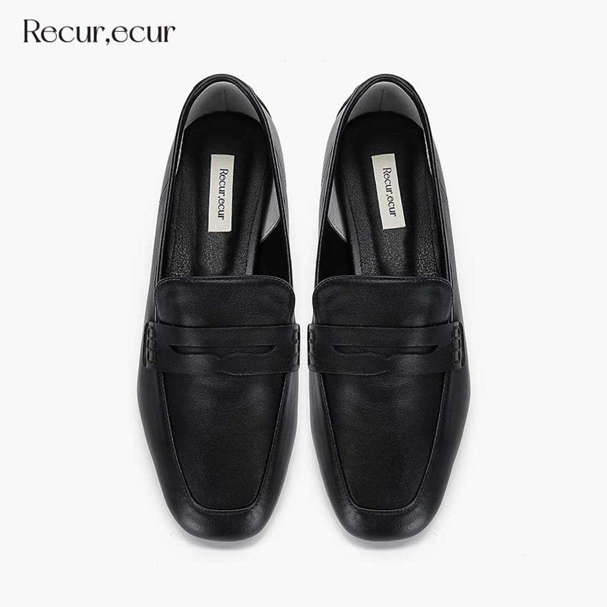 르쿠어에쿠어(RECUR ECUR) [샹제리제 라인] 1332 르쿠어 에쿠어 엠마 로퍼 블랙