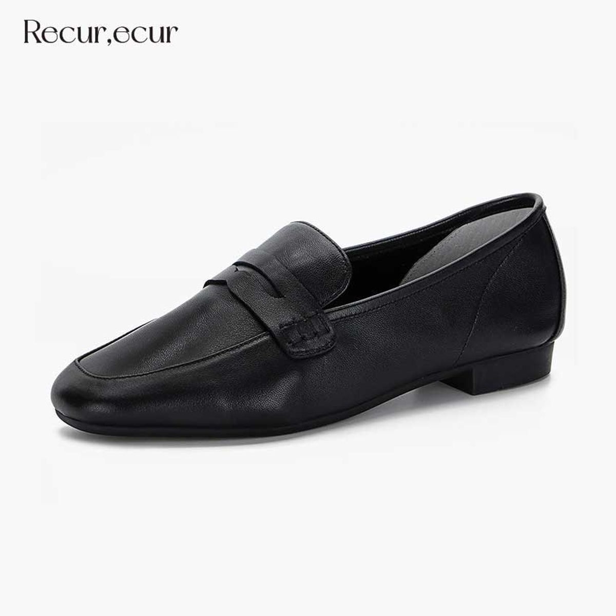 르쿠어에쿠어(RECUR ECUR) [샹제리제 라인] 1332 르쿠어 에쿠어 엠마 로퍼 블랙