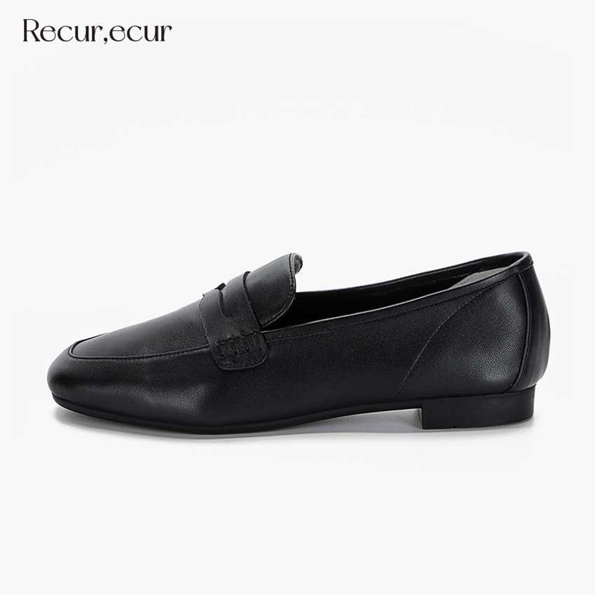 르쿠어에쿠어(RECUR ECUR) [샹제리제 라인] 1332 르쿠어 에쿠어 엠마 로퍼 블랙