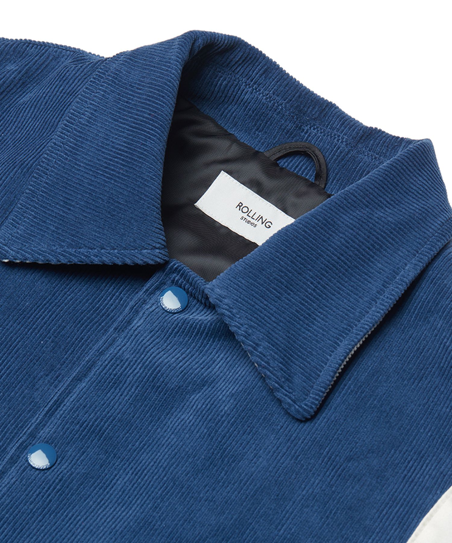MUSINSA公式 | ROLLING STUDIOS CORDUROY VARSITY JACKET ROYAL BLUE