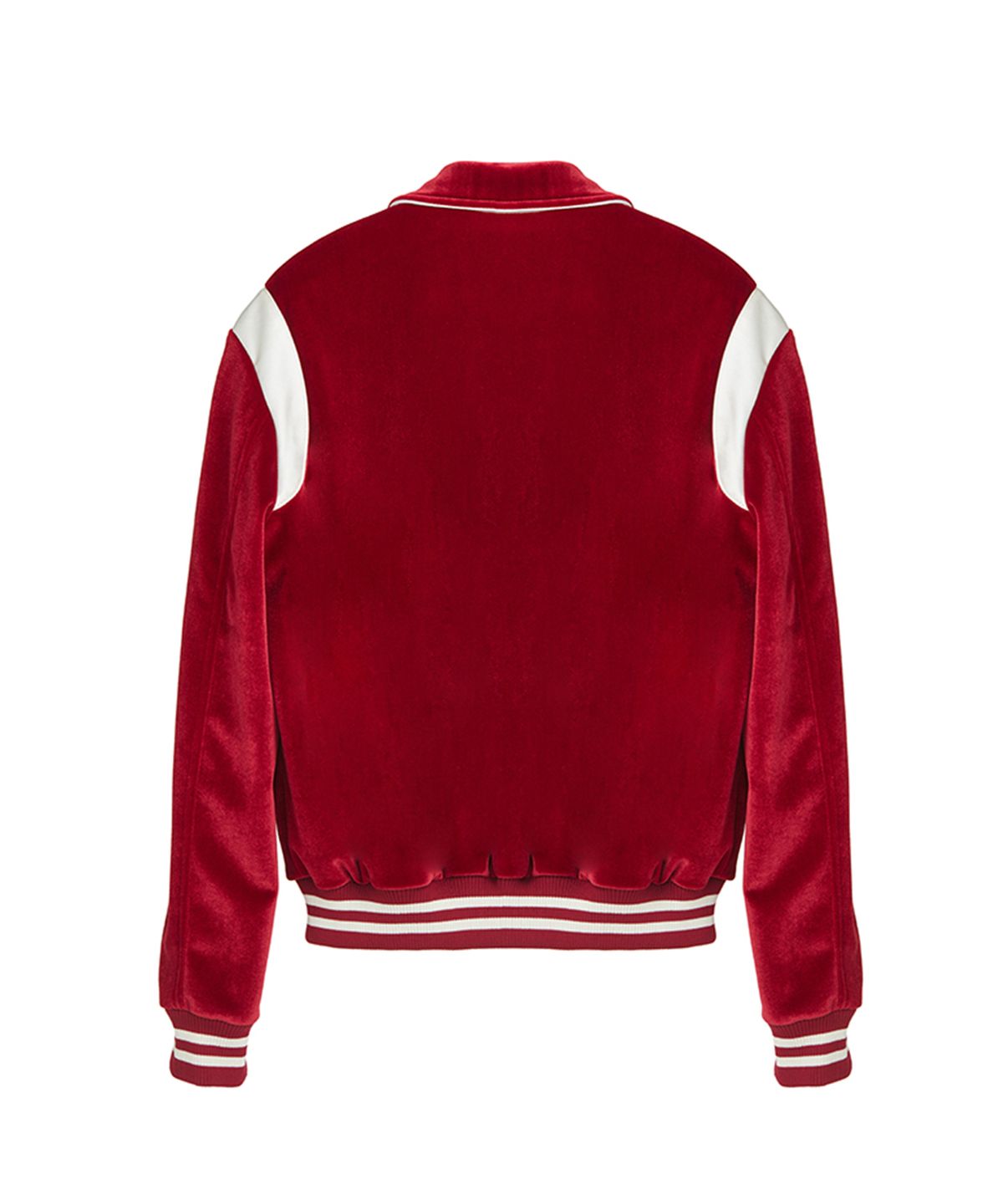 롤링스튜디오(ROLLINGSTUDIOS) VELVET VARSITY JACKET RED
