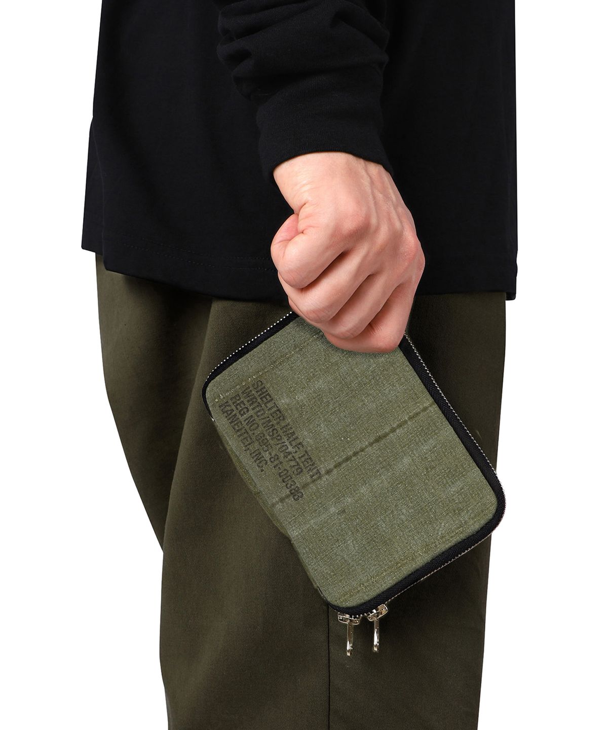카네이테이(KANEITEI) SEI ZIP WALLET L (OLIVE DRAB) / UPCYCLED