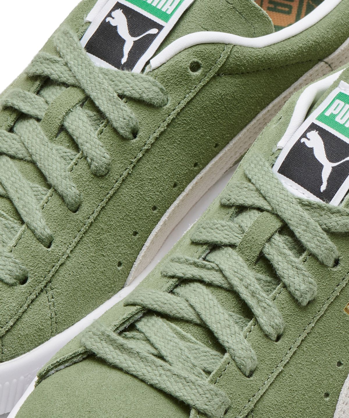 푸마(PUMA) 스웨이드 빈티지 - 그린:그레이:화이트 / 374921-15