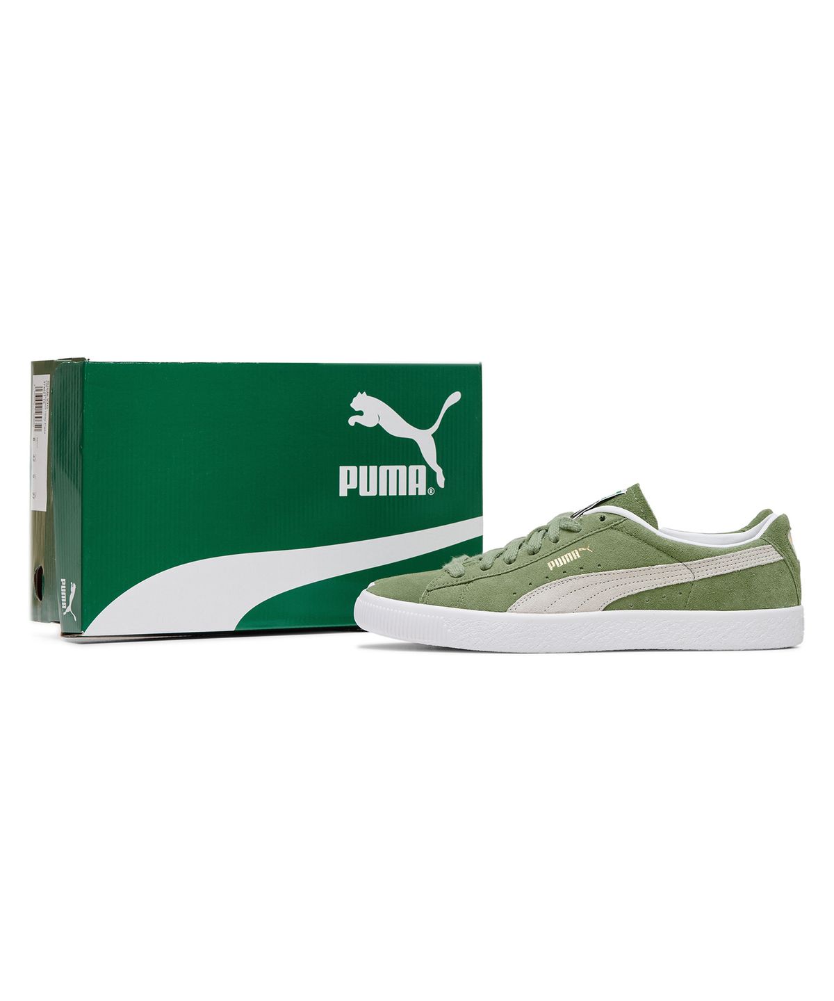 푸마(PUMA) 스웨이드 빈티지 - 그린:그레이:화이트 / 374921-15