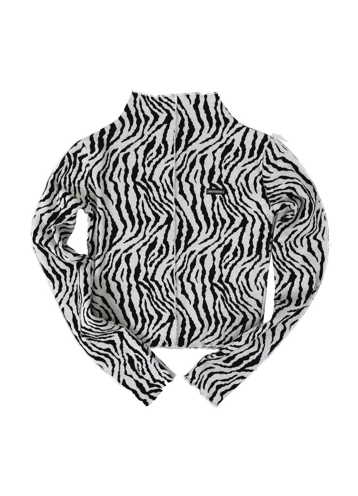 어나더에이(ANOTHER A) Zebra Half Neck Top