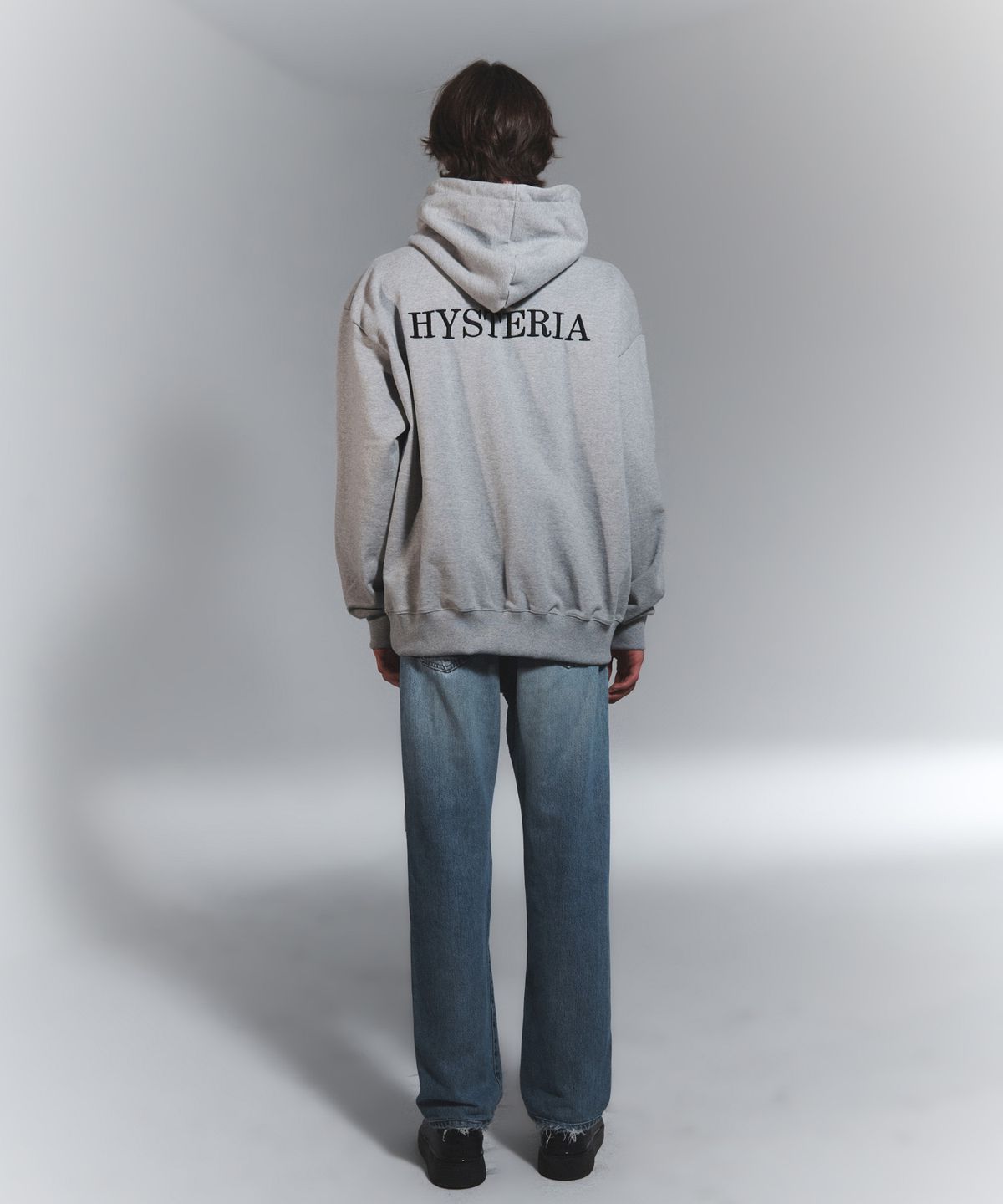 나이트플로우(NIGHT FLOW) Hysteria Logo Hoodie (GREY)