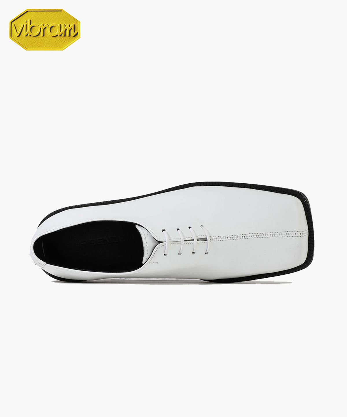 피렌체 아뜨리에(FIRENZE ATELIER) 중앙절개 와이드 스퀘어토 더비슈즈 5700 [CREAM WHITE]