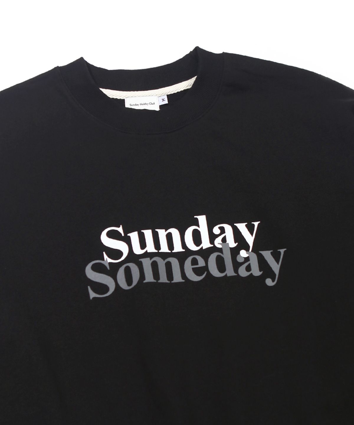 선데이하비클럽(SUNDAY HOBBY CLUB) 선데이 섬데이 스웨트셔츠-블랙