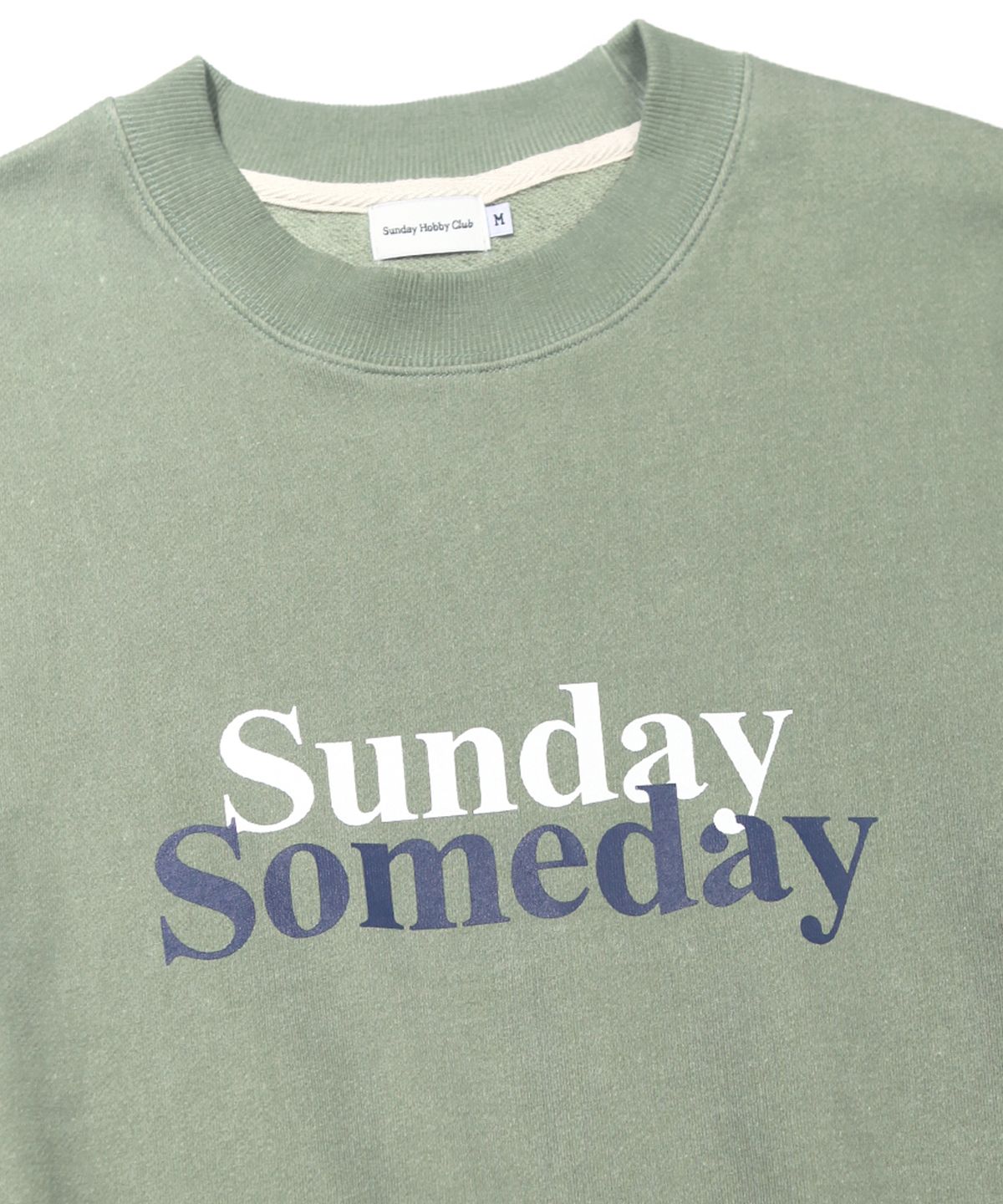 선데이하비클럽(SUNDAY HOBBY CLUB) 선데이 섬데이 스웨트셔츠-피그먼트 그린
