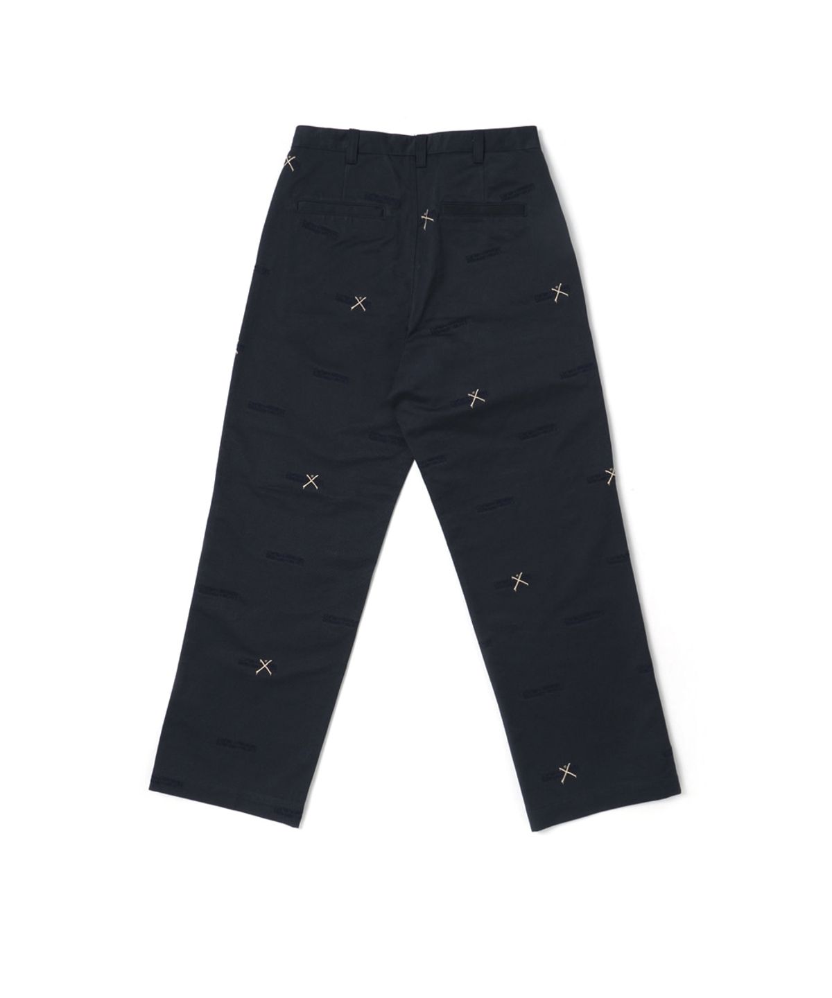 아임낫어휴먼비잉(I AM NOT A HUMAN BEING) LOGO ALLOVER WORK PANTS - NAVY