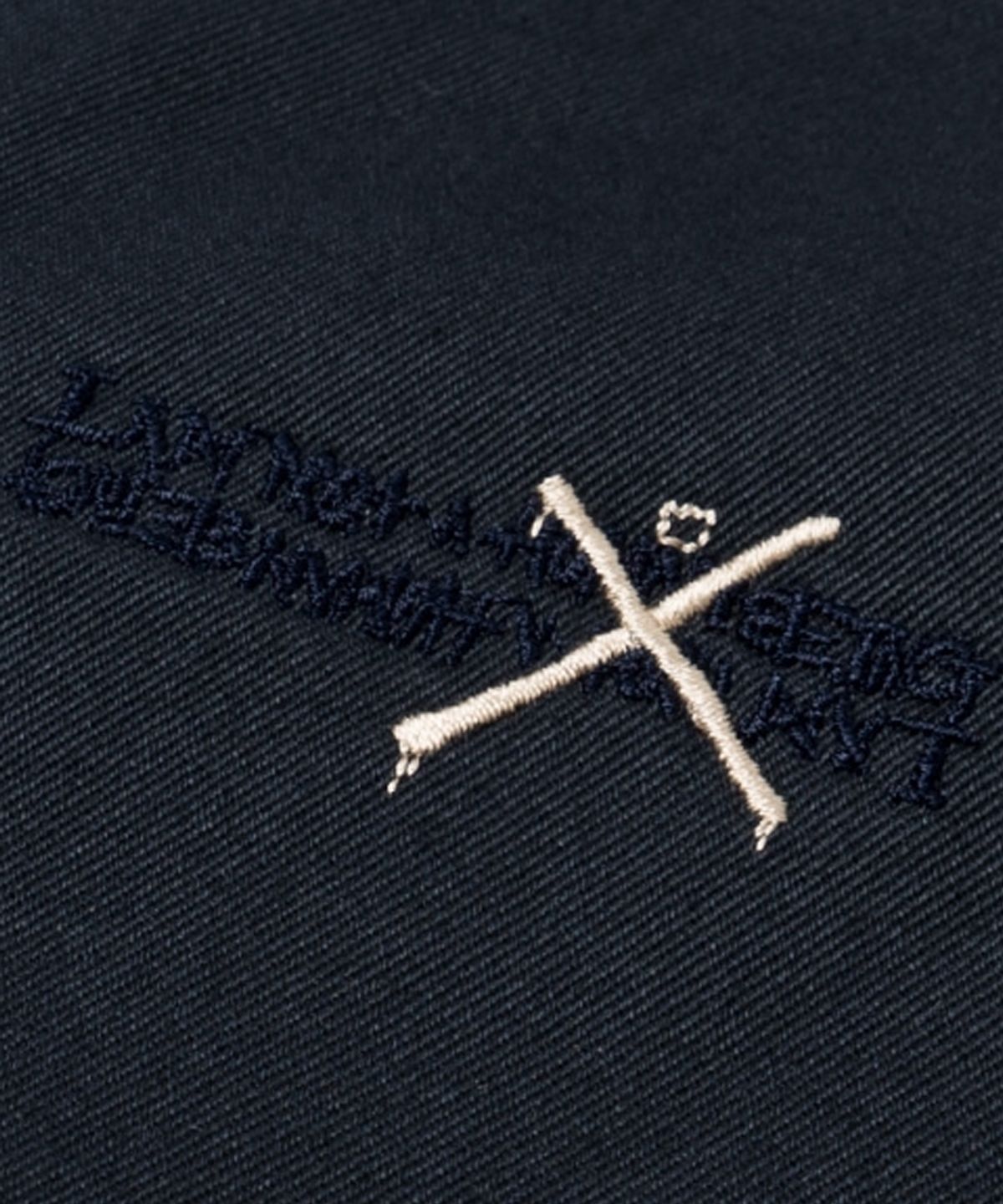 아임낫어휴먼비잉(I AM NOT A HUMAN BEING) LOGO ALLOVER WORK PANTS - NAVY