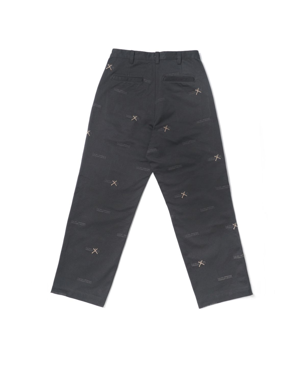 아임낫어휴먼비잉(I AM NOT A HUMAN BEING) LOGO ALLOVER WORK PANTS - CHARCOAL