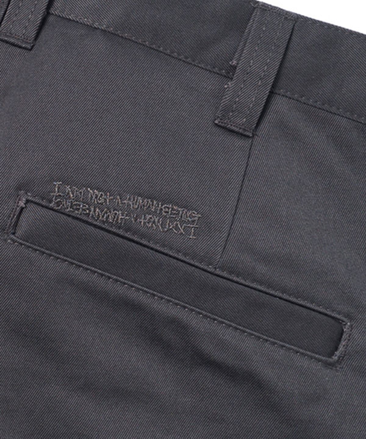 아임낫어휴먼비잉(I AM NOT A HUMAN BEING) LOGO ALLOVER WORK PANTS - CHARCOAL