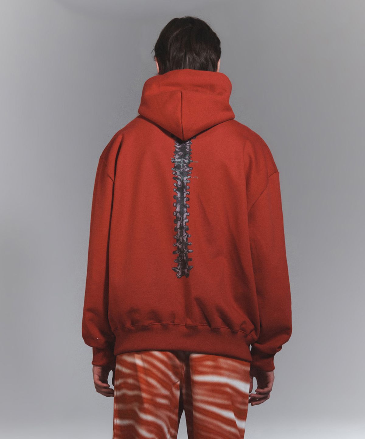 나이트플로우(NIGHT FLOW) Worldwide Emergency Backbone Dna Hoodie (RED)