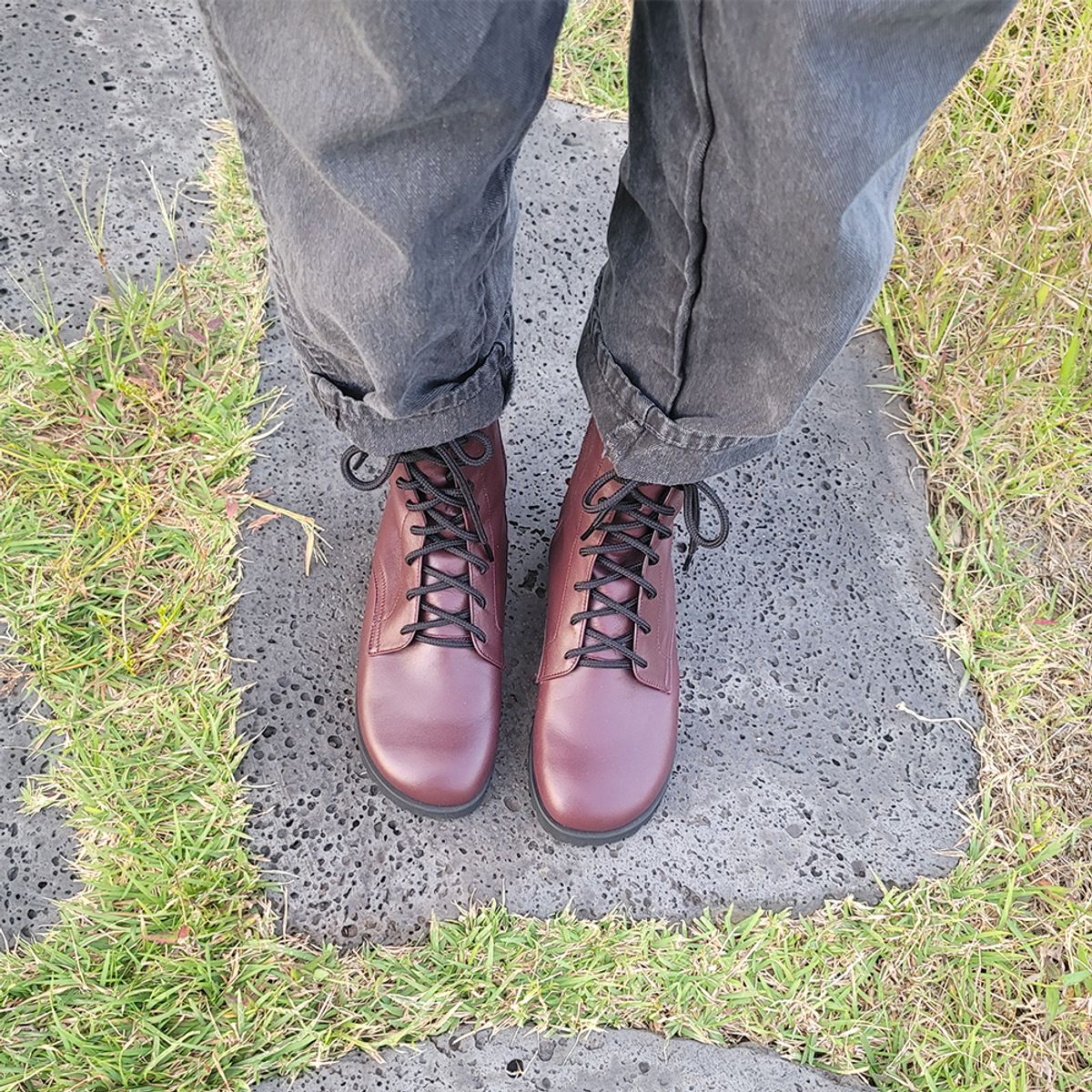 케리제이드(KERRIJADE) Flat Walker Boots_RedBrown