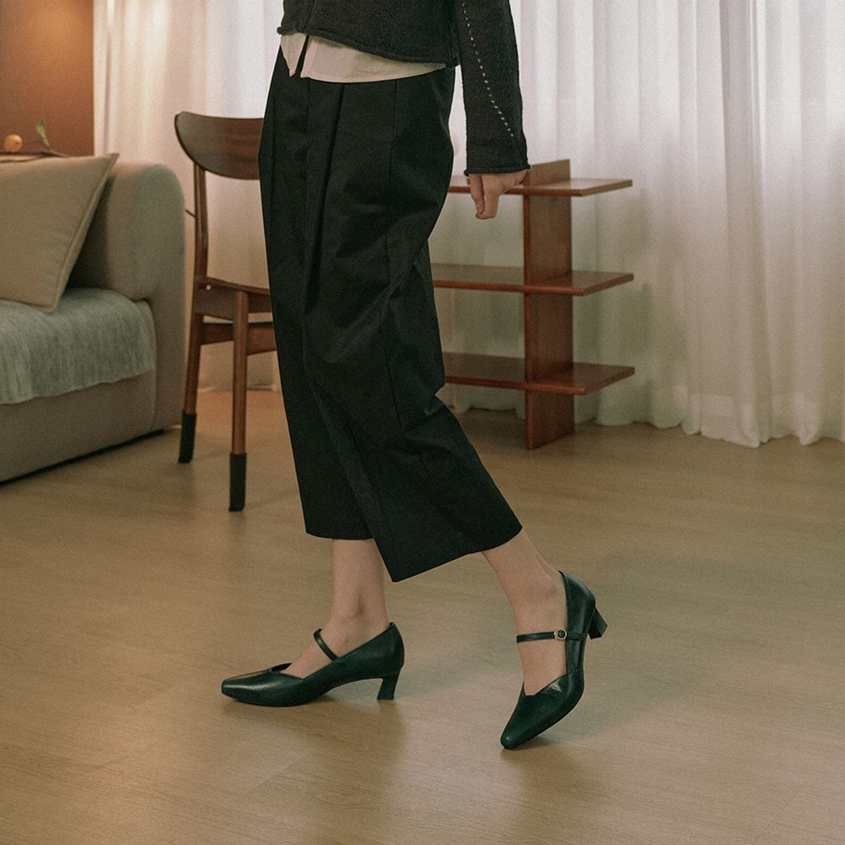 케리제이드(KERRIJADE) Rare Maryjane Pumps_Green