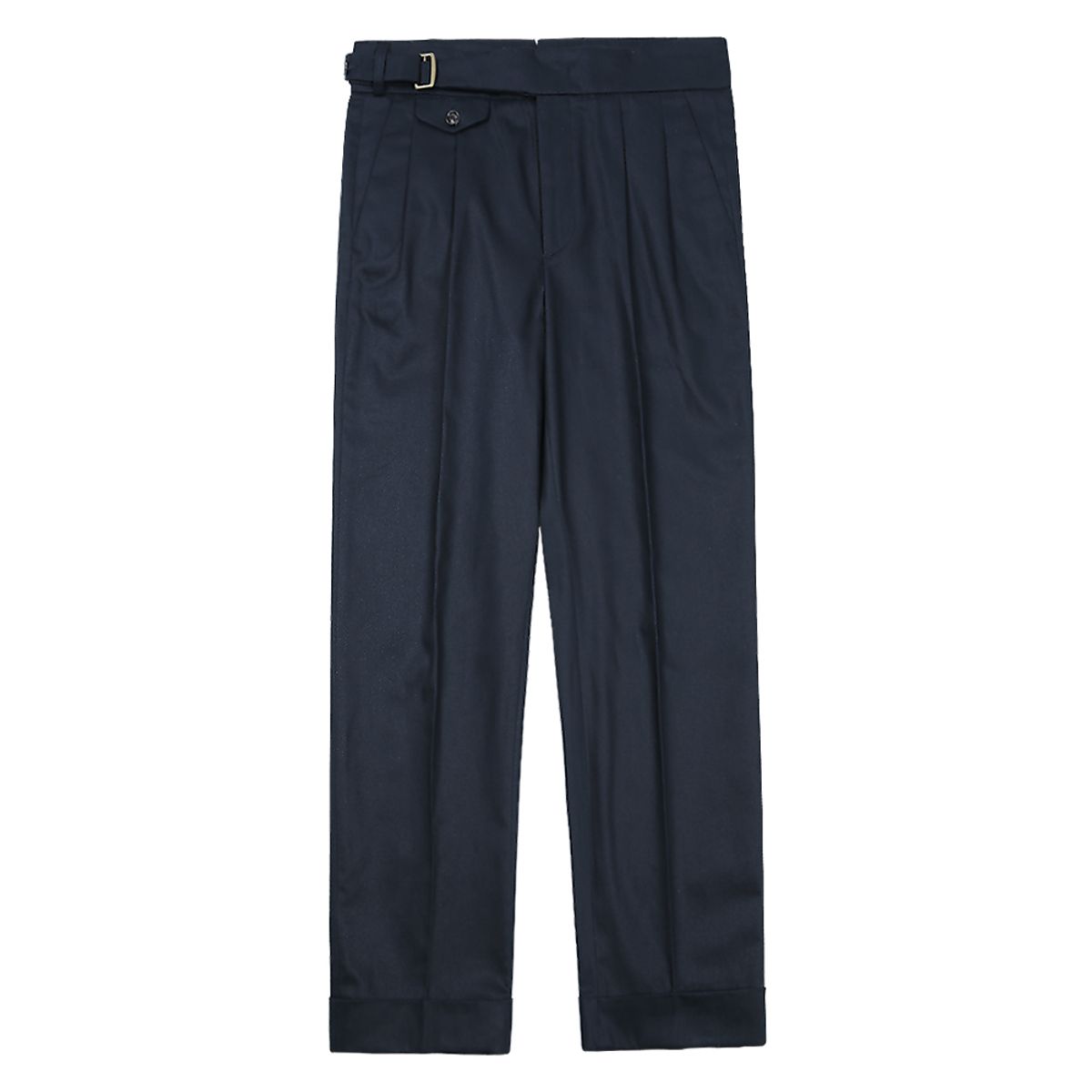 솔티(SORTIE) 20s Cotton Side Trousers (Navy)
