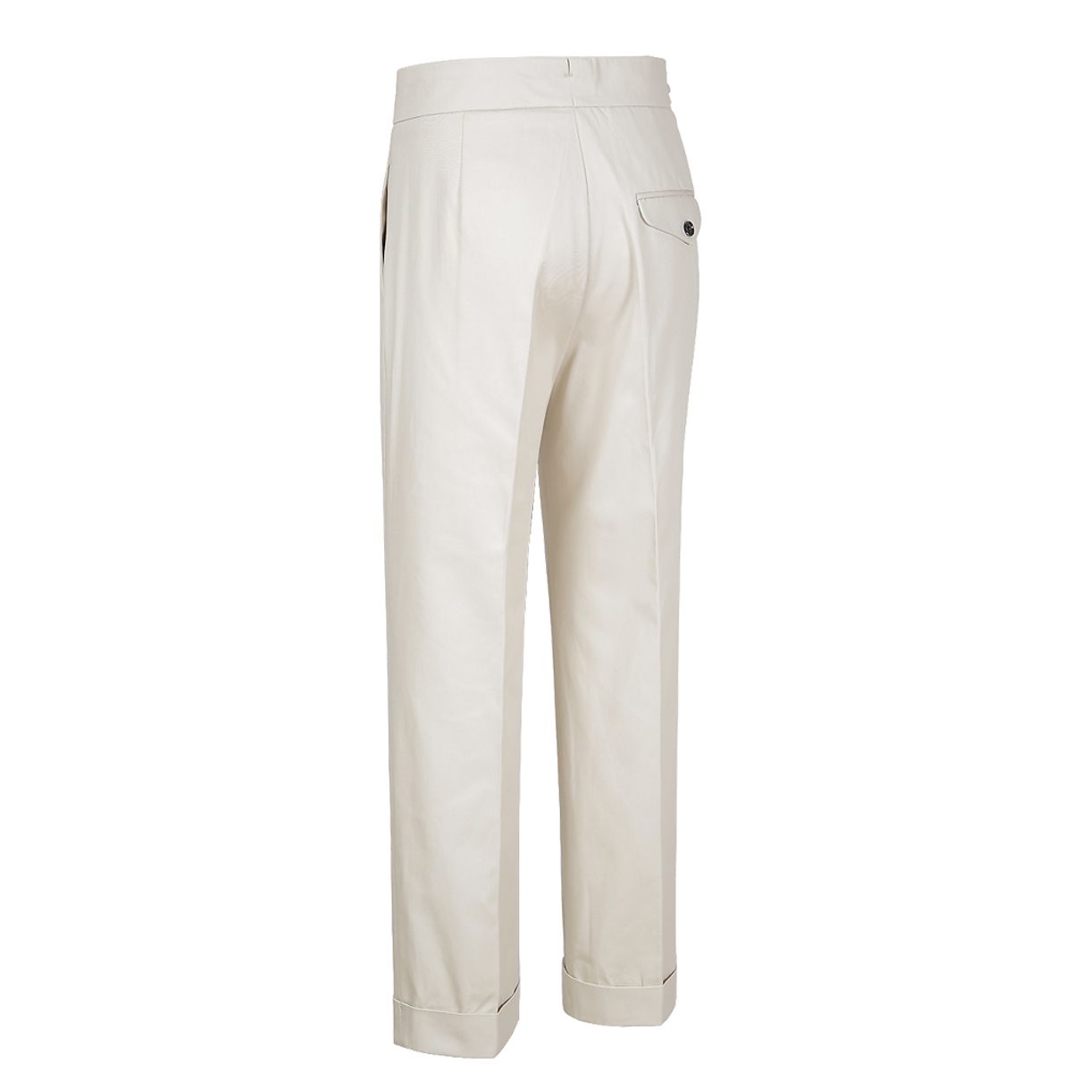 솔티(SORTIE) 20s Cotton Side Trousers (Ivory)