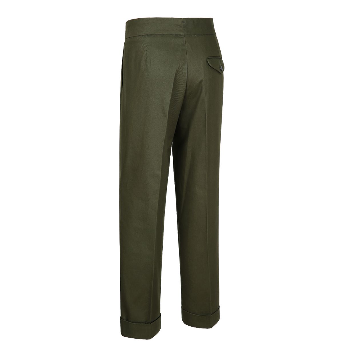 솔티(SORTIE) 20s Cotton Side Trousers (Khaki)