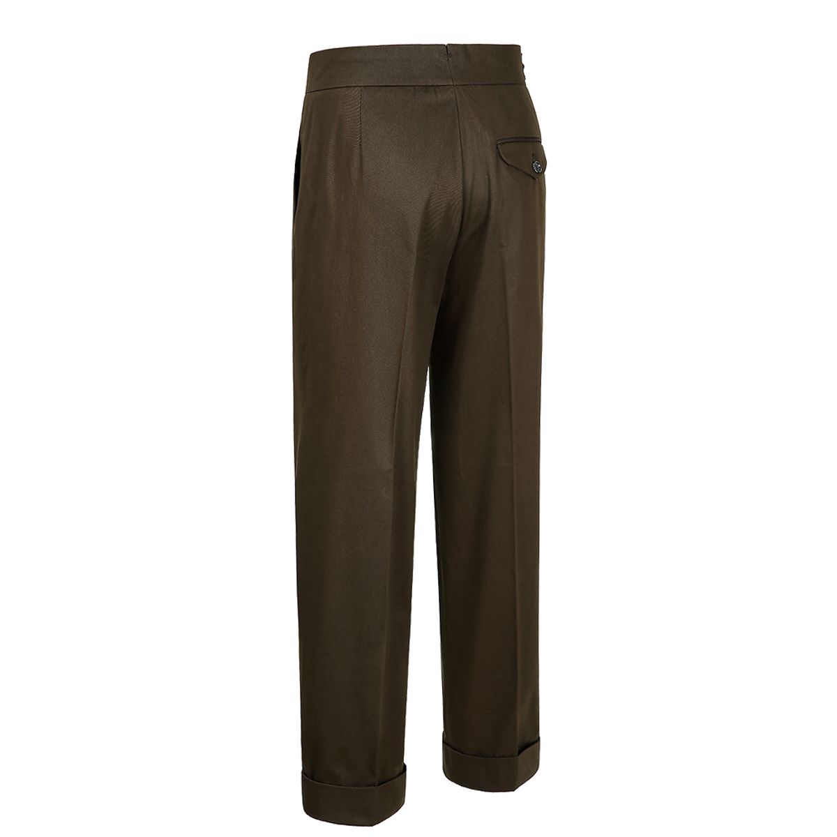 솔티(SORTIE) 20s Cotton Side Trousers (Brown)