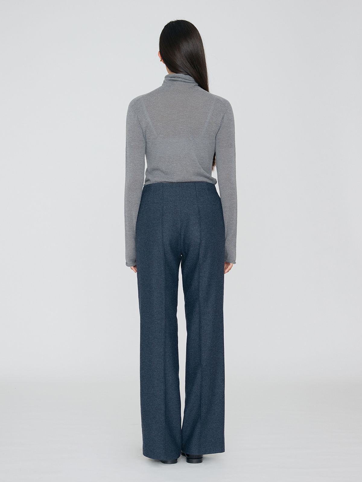렘플레이스먼트(REMPLACEMENT) OBLIQUE LINE TROUSERS - INDIGO