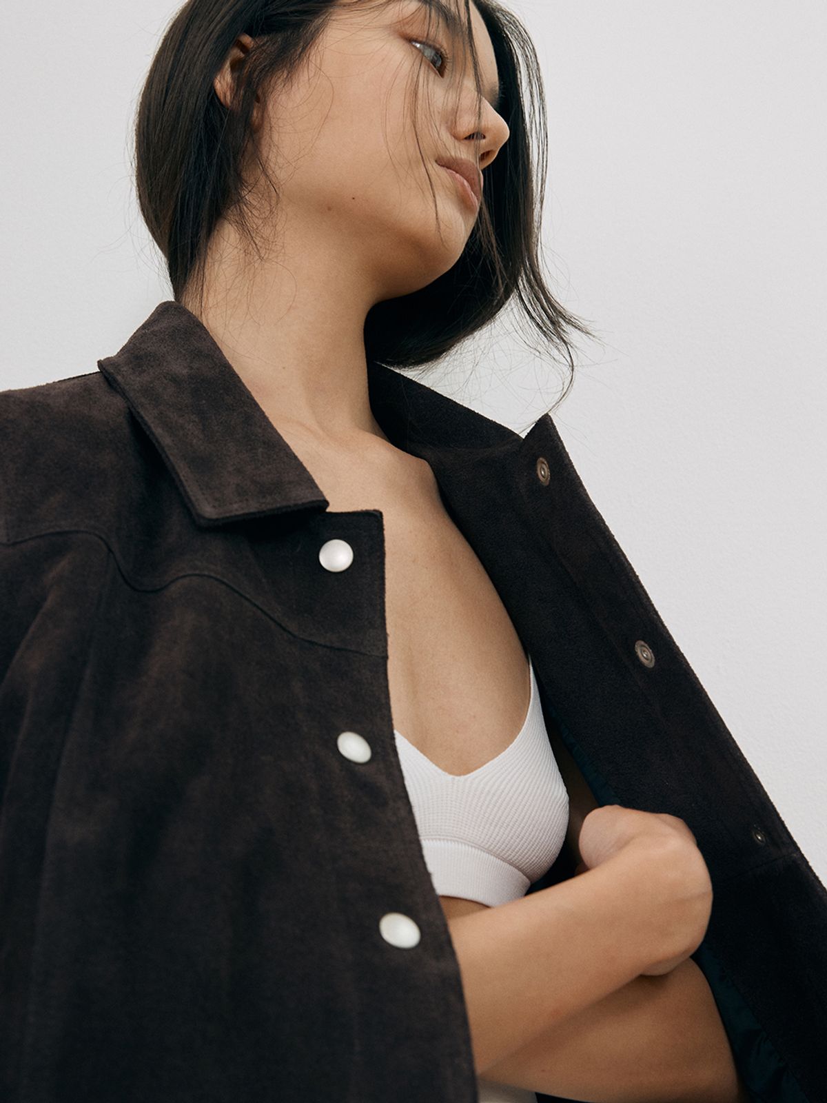 렘플레이스먼트(REMPLACEMENT) SUEDE JACKET - DARK BROWN