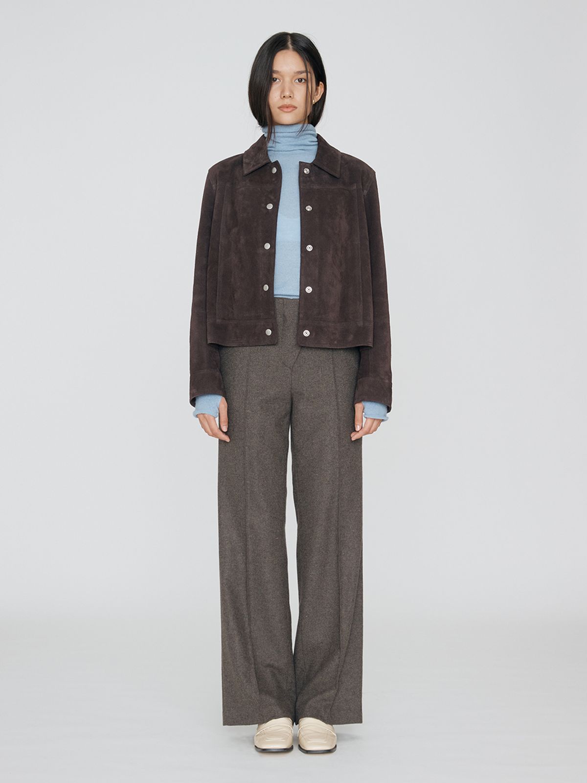 렘플레이스먼트(REMPLACEMENT) SUEDE JACKET - DARK BROWN
