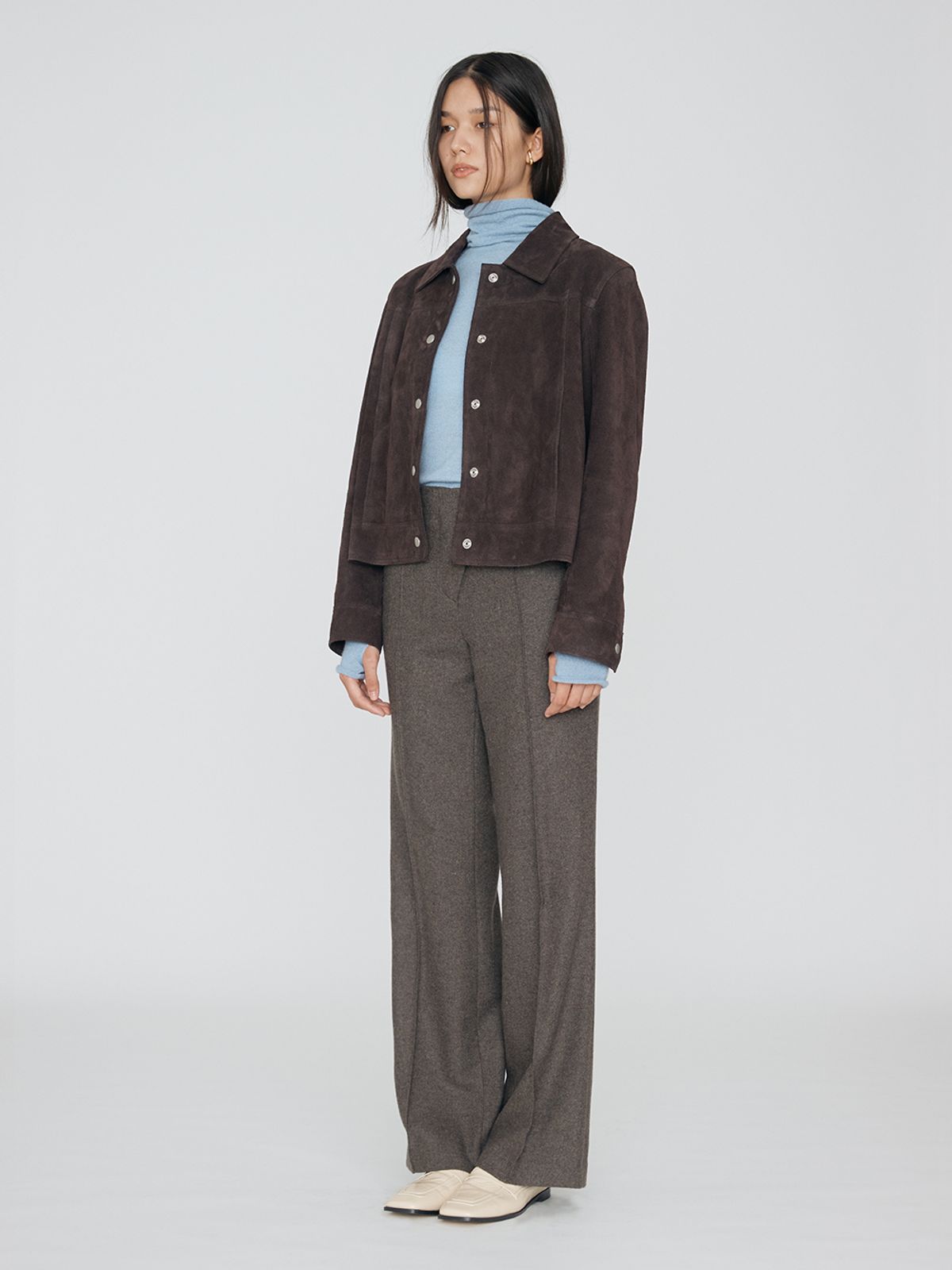 렘플레이스먼트(REMPLACEMENT) SUEDE JACKET - DARK BROWN