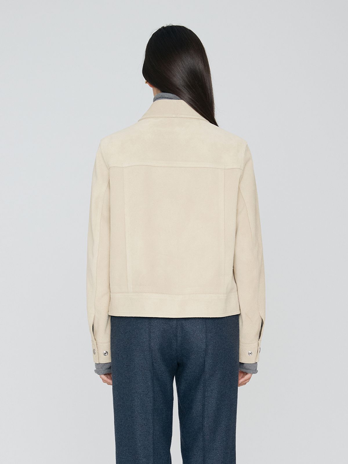 렘플레이스먼트(REMPLACEMENT) SUEDE JACKET - BUTTER BEIGE