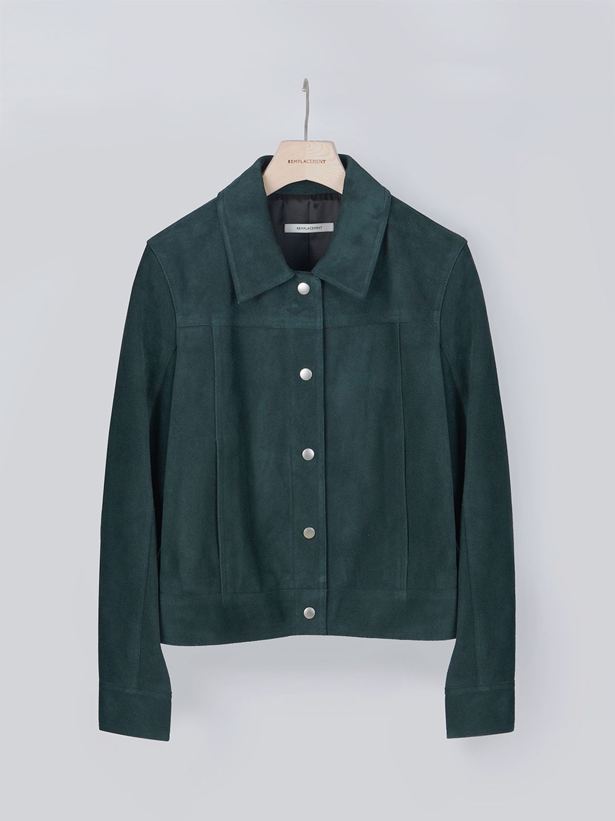 렘플레이스먼트(REMPLACEMENT) SUEDE JACKET - DEEP GREEN