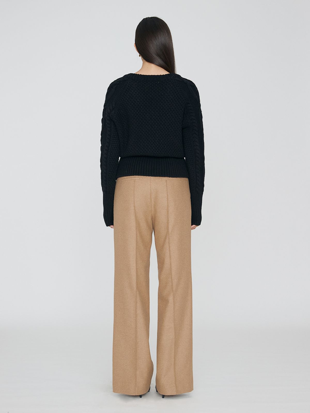 렘플레이스먼트(REMPLACEMENT) OBLIQUE LINE TROUSERS - CAMEL