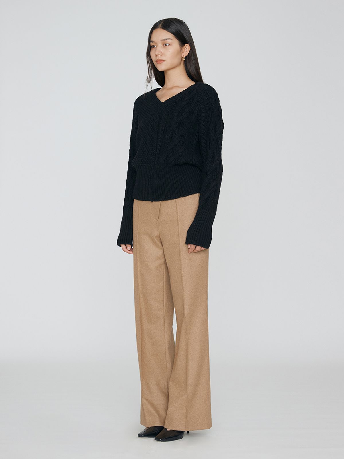 렘플레이스먼트(REMPLACEMENT) OBLIQUE LINE TROUSERS - CAMEL