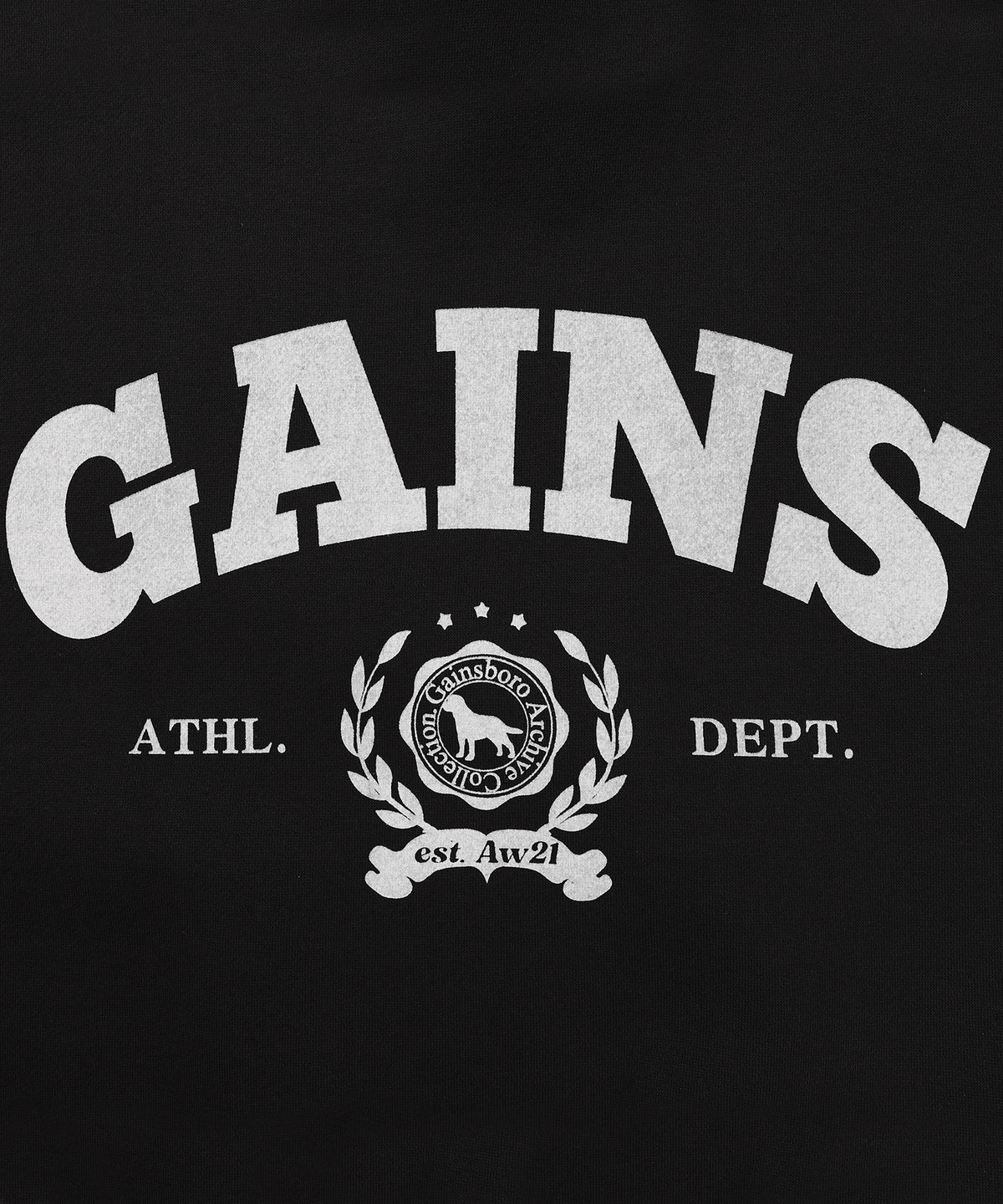 게인스보로(GAINSBORO) 로럴골든 후드티_블랙
