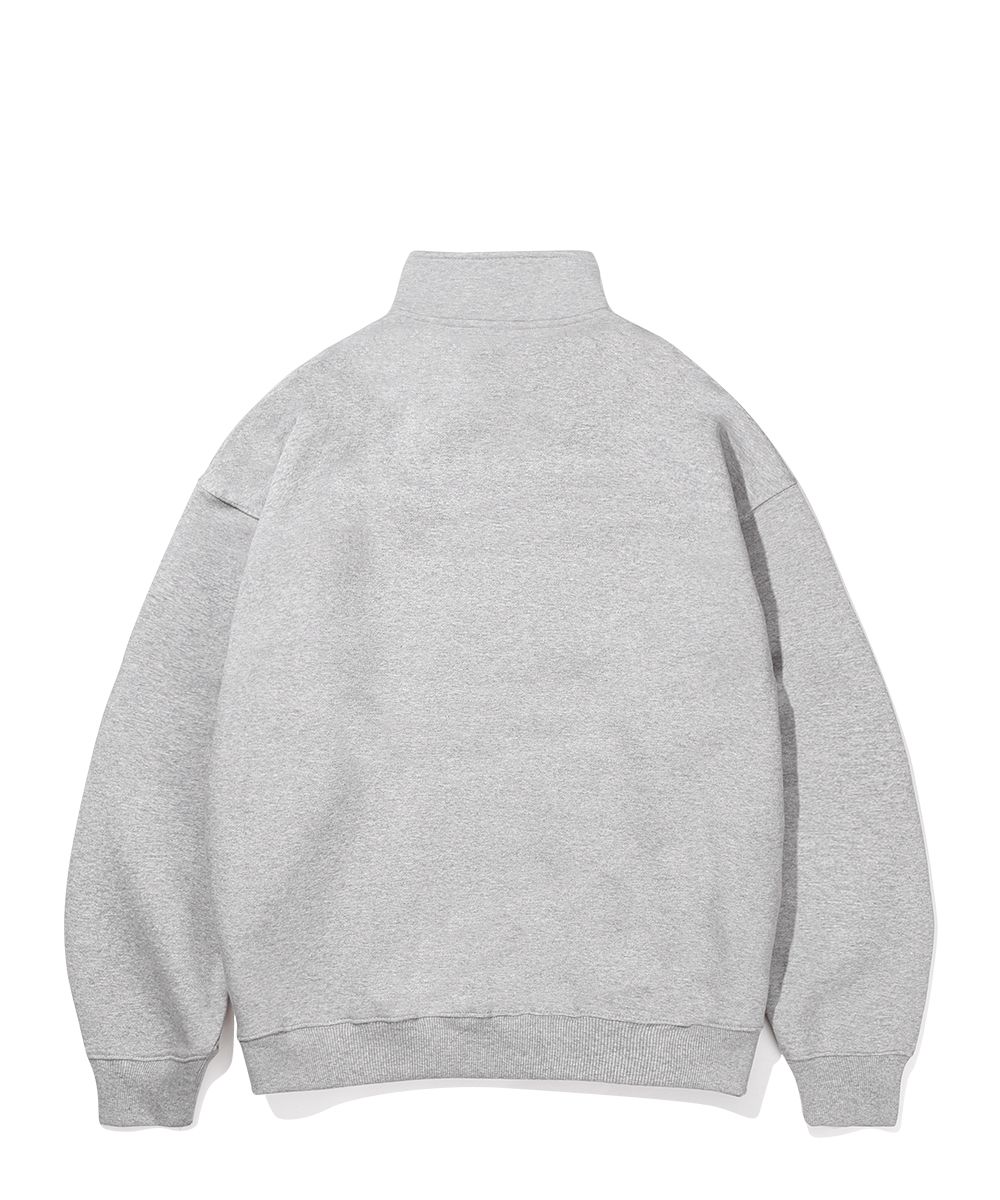 MUSINSA | GAINSBORO Laurel golden half zip-up_melange gray