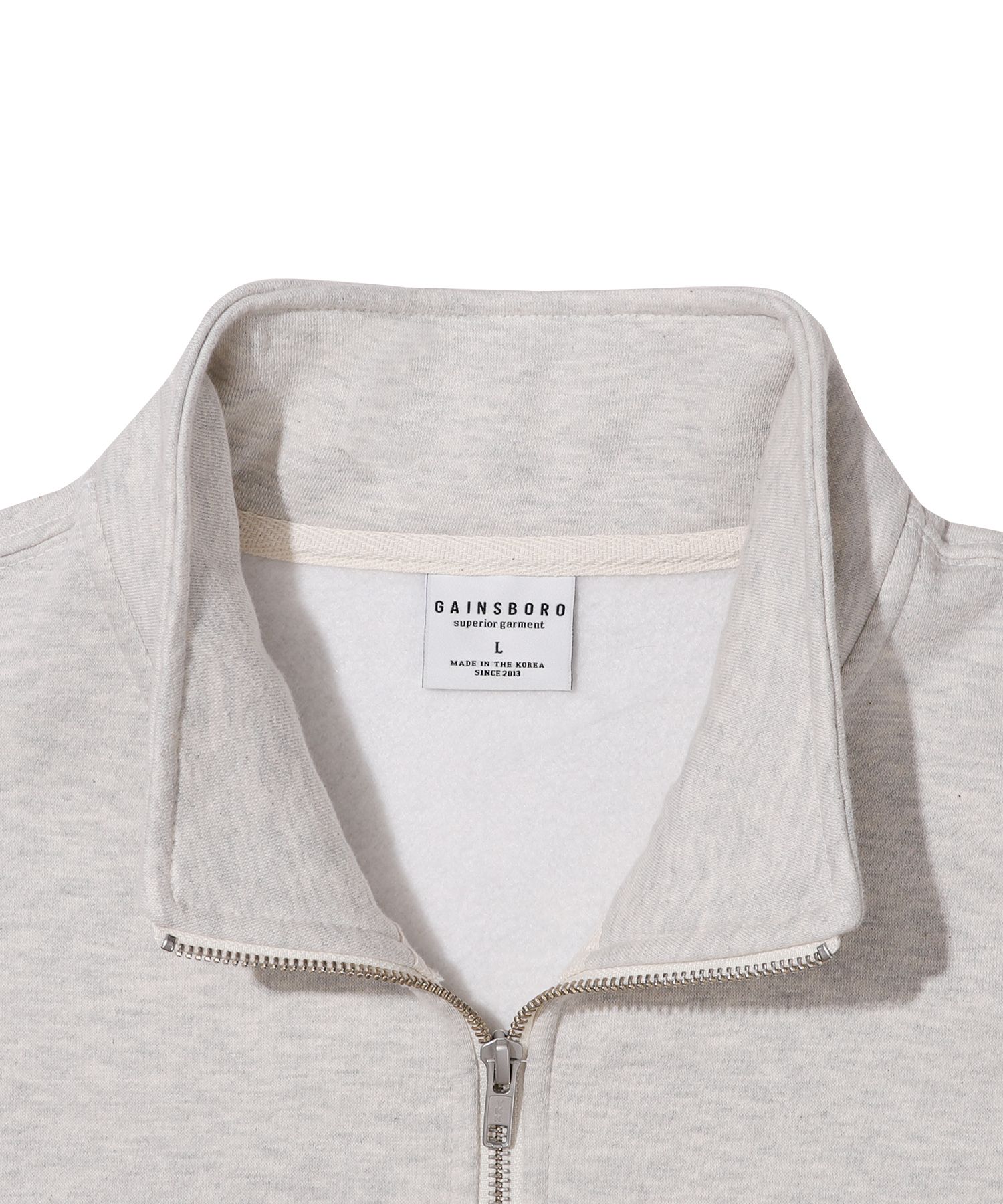 MUSINSA公式 | GAINSBORO Laurel Golden Half Zip-up_Oatmeal