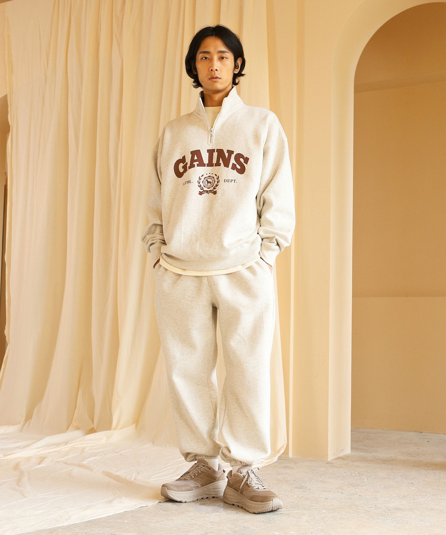 ★大人気★GAINSBORO★Laurel Golden half zip★送料・関税込★ MUSINSA公式 | GAINSBORO Laurel Golden Half Zip-up_Oatmeal