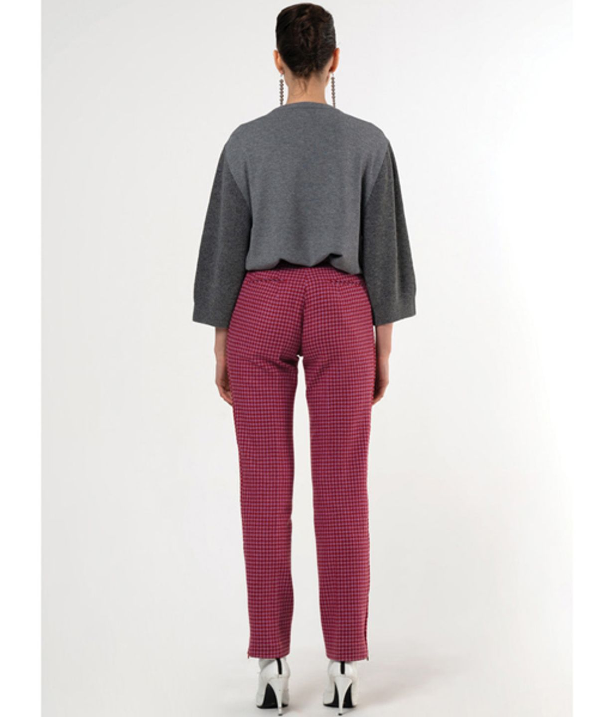 그리디어스(GREEDILOUS) Pink Houndtooth Check Trousers