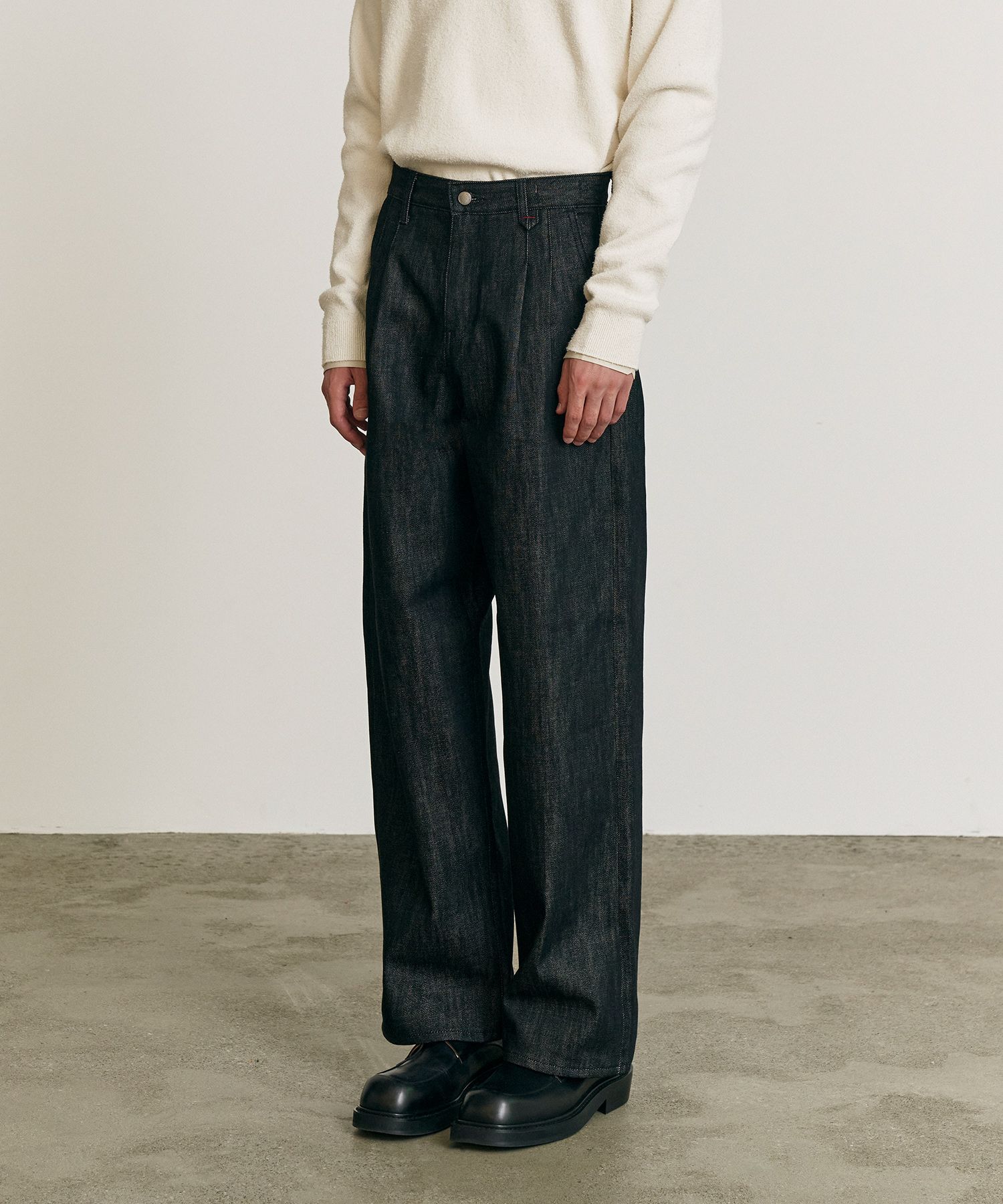 ★MUSINSA STANDARD★ Side brush wide denim pants yellow dark MUSINSA | MUSINSA STANDARD Side Brush Wide Denim Pants
