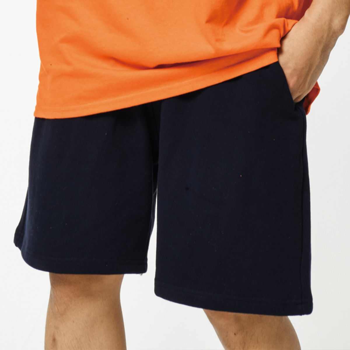 스터퍼(STUFFER) logo short sweat pants (5color/Navy)