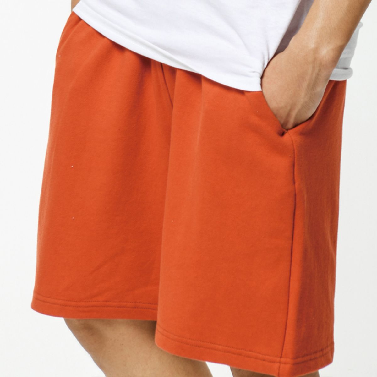 스터퍼(STUFFER) logo short sweat pants (5color/Orange)