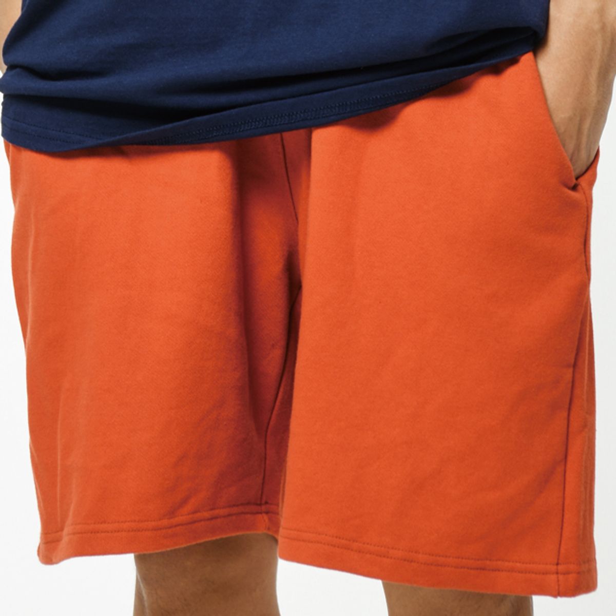 스터퍼(STUFFER) logo short sweat pants (5color/Orange)