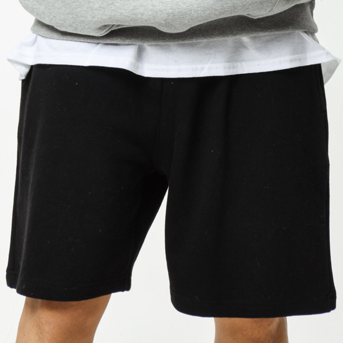 스터퍼(STUFFER) logo short sweat pants (5color/Black)