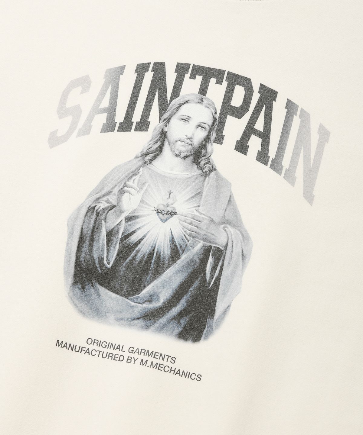 세인트페인(SAINTPAIN) SP 세크리드 하트 크루넥-크림